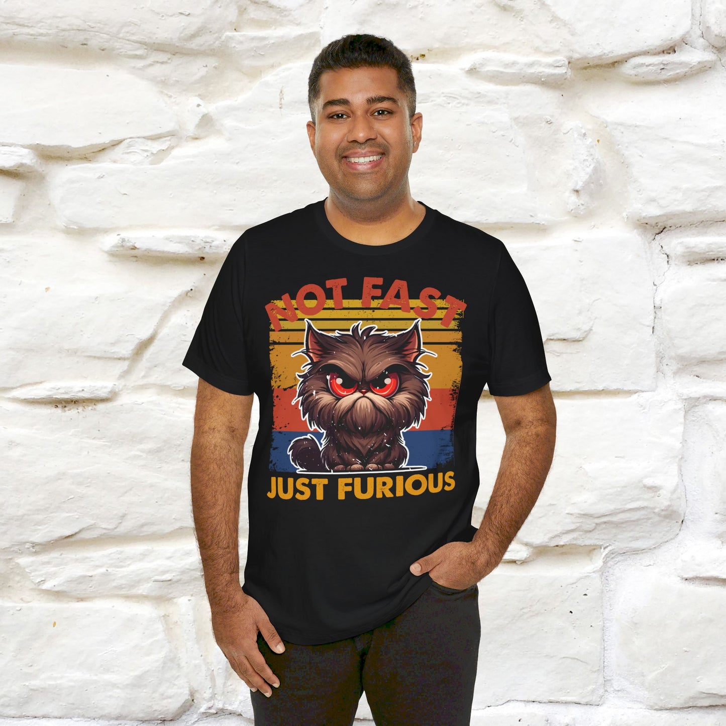 ''Not Fast Just Furious'' T-shirt for Man 100% Cotton* - Nunu&Miao Studio