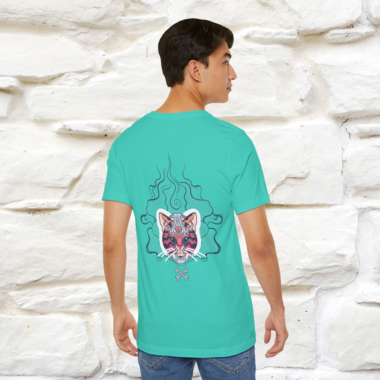 ''Air Fire Cat'' | Cat T-Shirt Front and Back Design | Nunu&Miao Studio