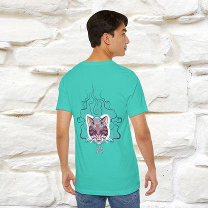 ''Air Fire Cat'' | Cat T-Shirt Front and Back Design | Nunu&Miao Studio