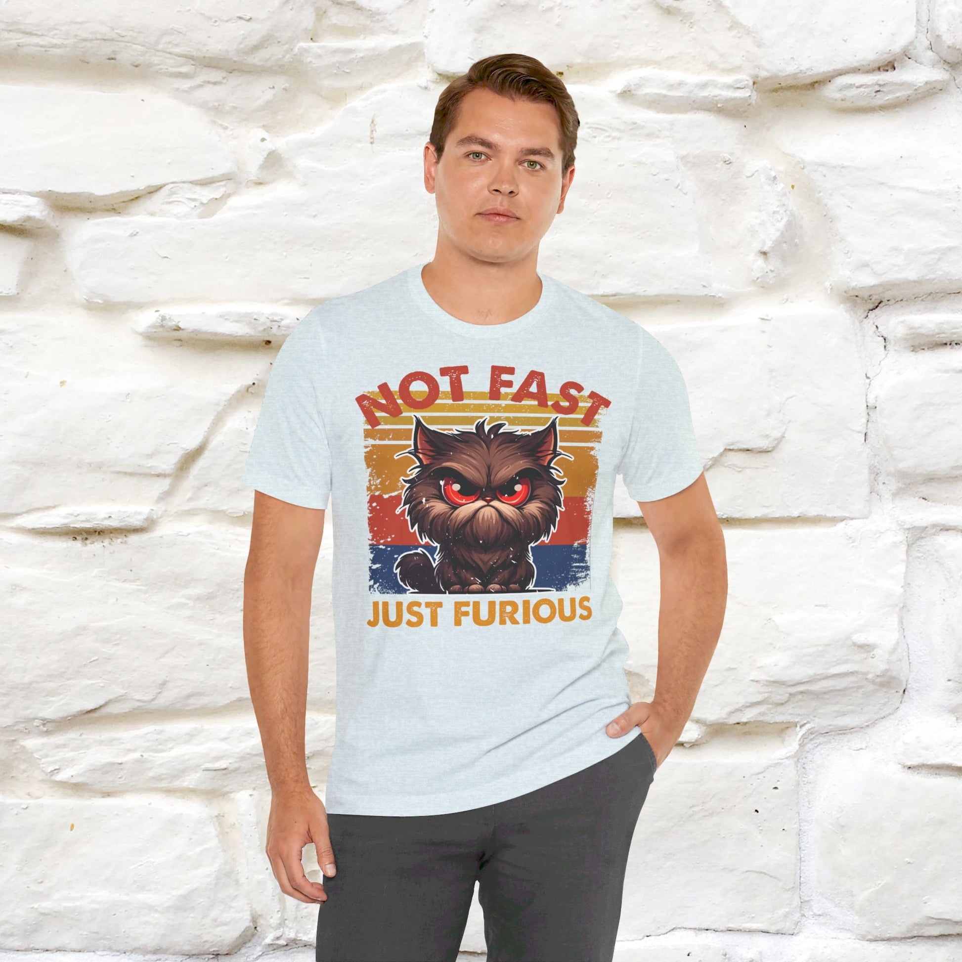 ''Not Fast Just Furious'' T-shirt for Man 100% Cotton* - Nunu&Miao Studio