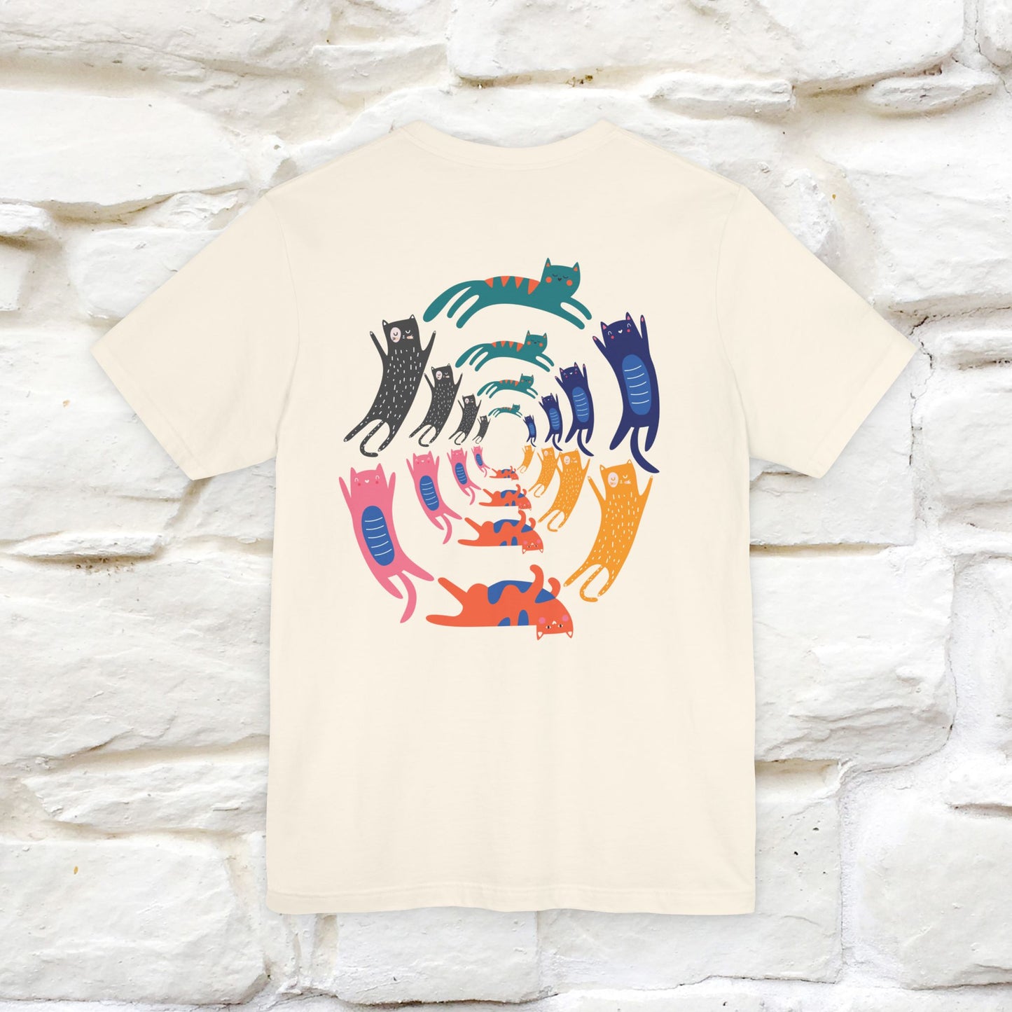 "The Hypnotic Meow'' Cat T-Shirt Front and Back Design | Nunu&Miao Studio