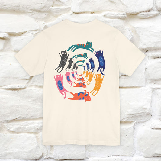 "The Hypnotic Meow'' Cat T-Shirt Front and Back Design | Nunu&Miao Studio
