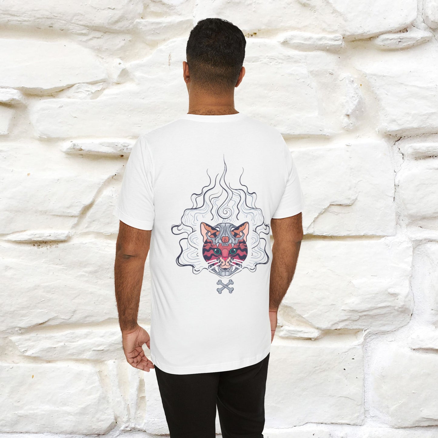 ''Air Fire Cat'' | Cat T-Shirt Front and Back Design | Nunu&Miao Studio