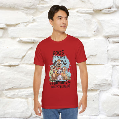 " Dogs Make Me Happy ..."  T-shirt |Nunu&Miao Studio