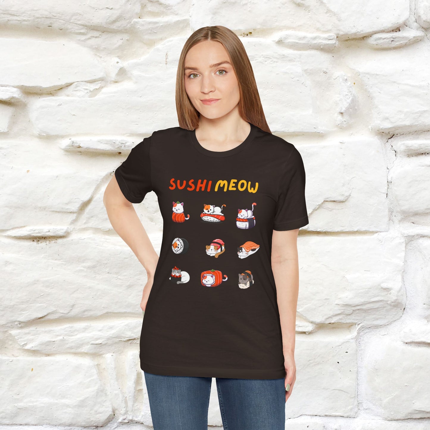 "Sushi Meow" Cat T-shirt for Men & Women | 100% Cotton*