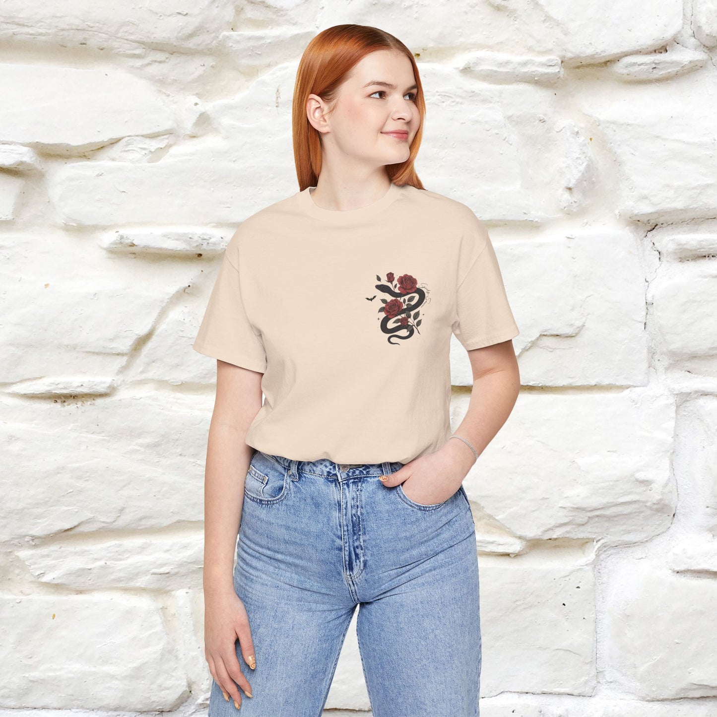 "The Rose and The Snake " Halloween T-shirt |Nunu&Miao Studio - Nunu&Miao Studio