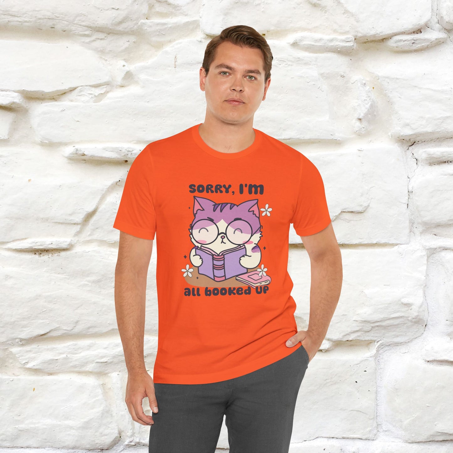 Funny Cat T-Shirt for Book Lovers – 100% Cotton* | Cute Cat Apparel for Men & Women | Gifts for Cat Lovers