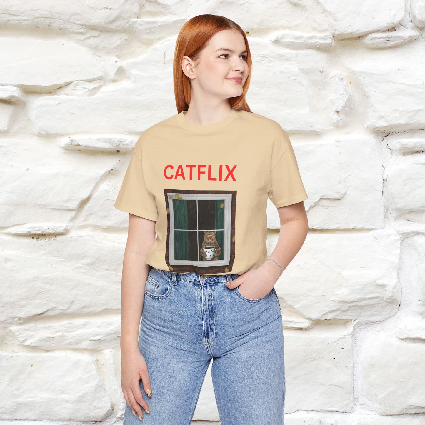 "Catflix" Cat T-shirt for Men & Women| 100% Cotton* 🐾