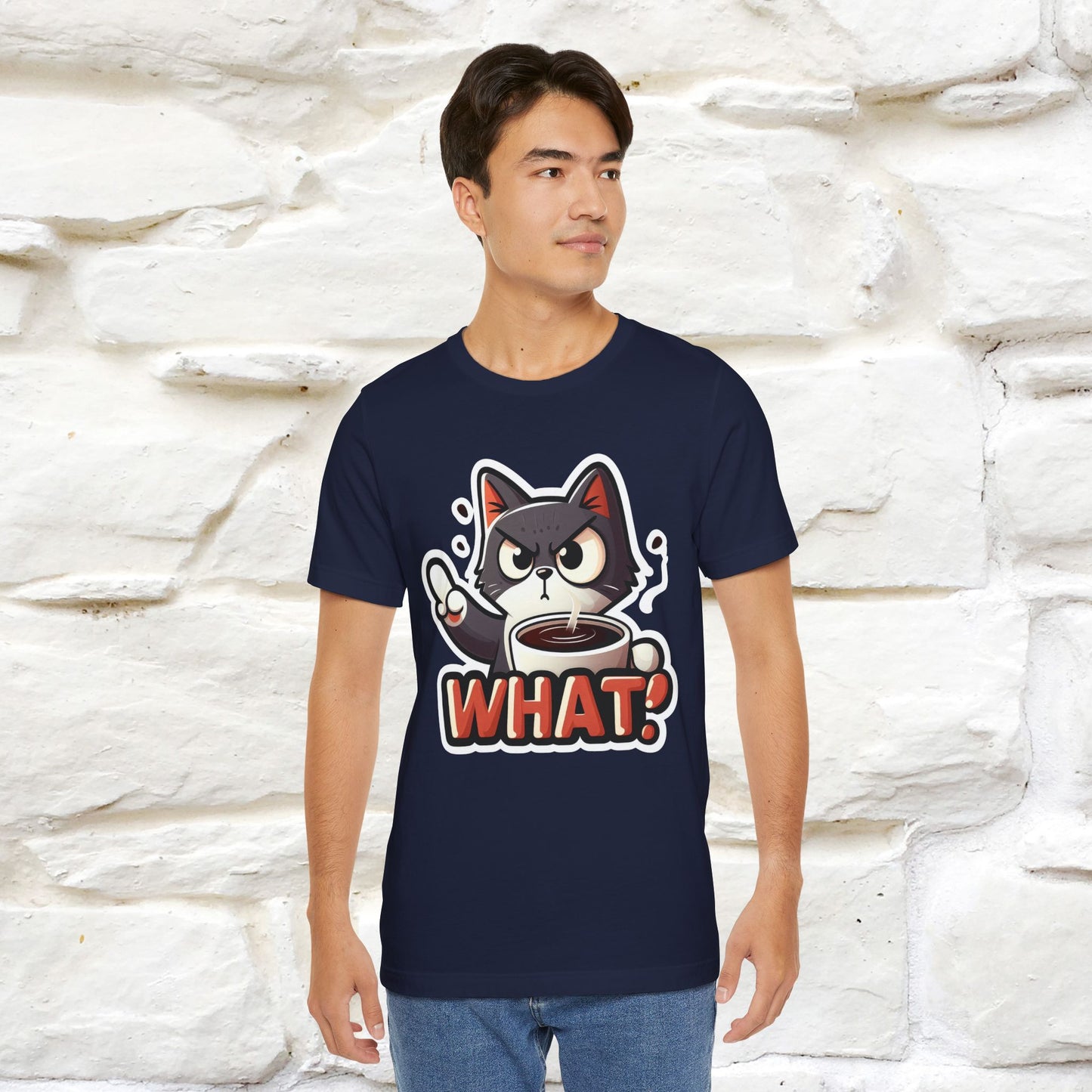 "What" Cat T-Shirt for Men & Women | 100% Cotton* | Cattitude Tee