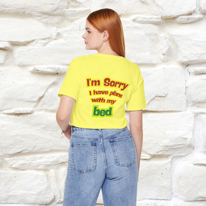 "I Am Sorry I Have Plans With My Bed" |  Cat T-Shirt | Front & Back Design | Nunu&Miao Studio