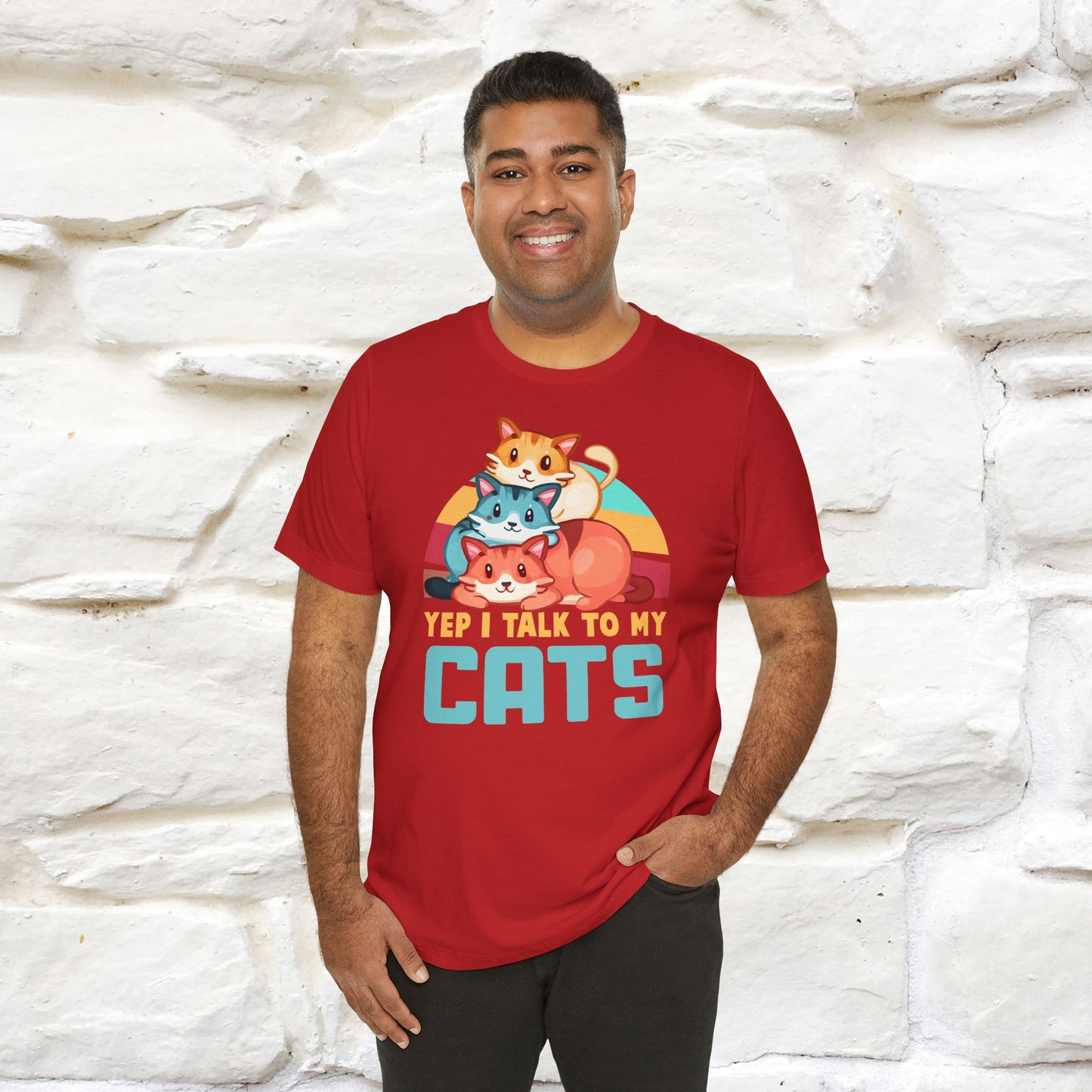 ''Yep, I Talk To My Cats'' Cute Cat T-Shirt for Men & Women | 100% Cotton* 🐾