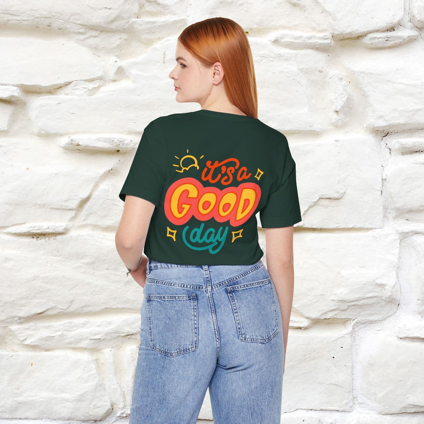 ""It's A Good Day" Cat T-Shirt| Front & Back Design | Nunu&Miao Studio