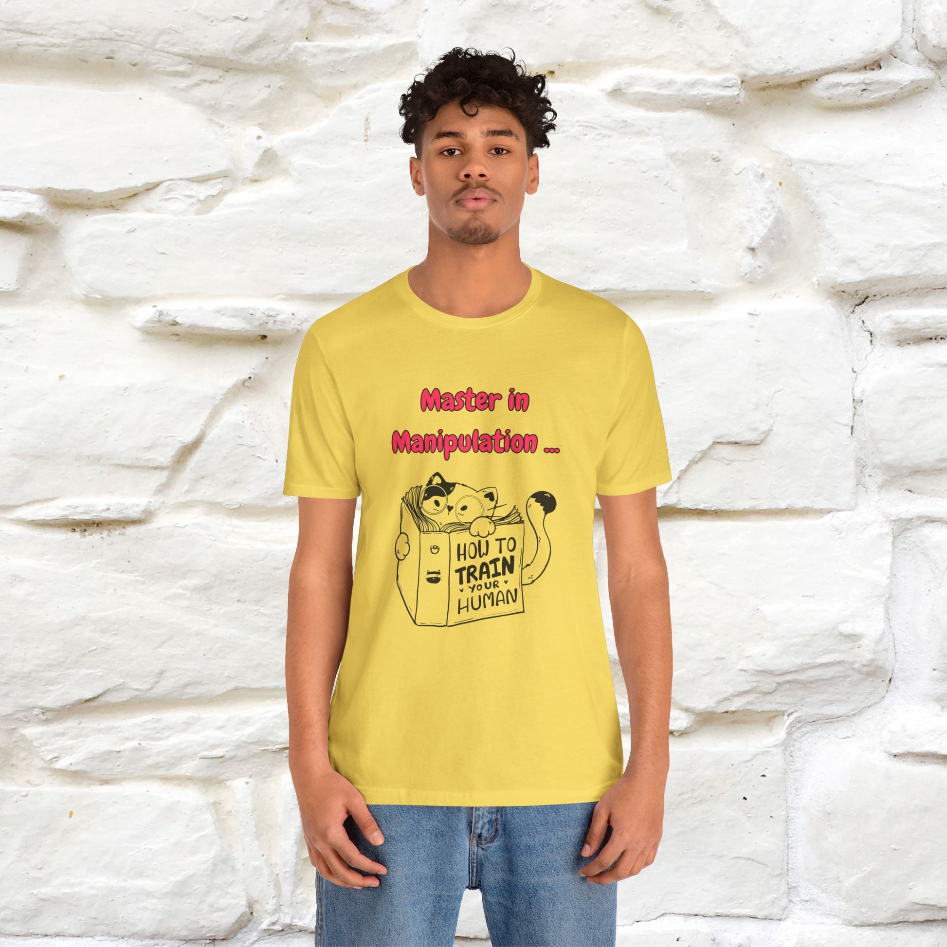 ''Master In Manipulation. How To Train Your Human '' Cat T-Shirt | Nunu&Miao Studio - Nunu&Miao Studio
