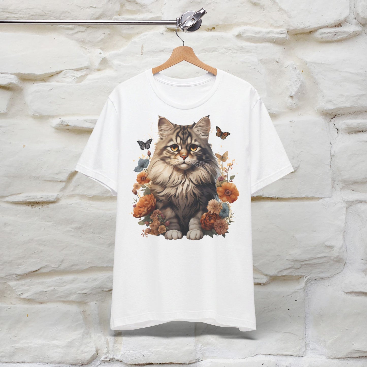 ''Floral Feline Fantasy'' Cat T-shirt for Women 100% Cotton*