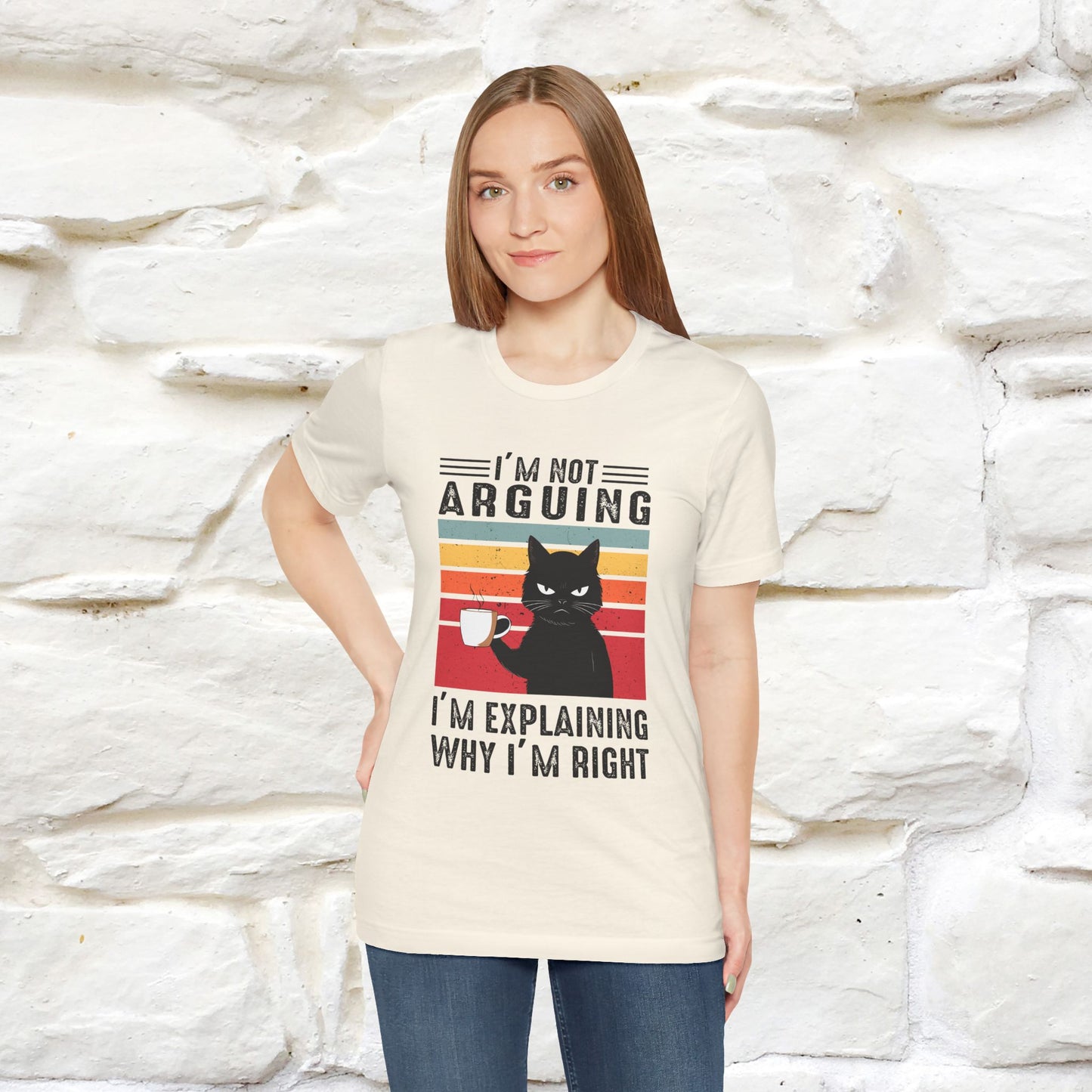 Non sto discutendo, sto spiegando perché ho ragione T-shirt con gatto per uomo e donna | 100% cotone* Maglietta divertente