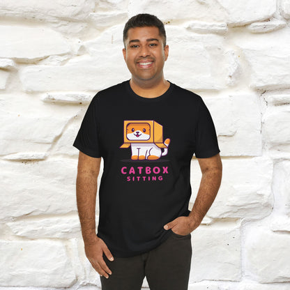 "Catbox Sitting" Funny Cat T-Shirt for Men & Women | 100% Cotton*