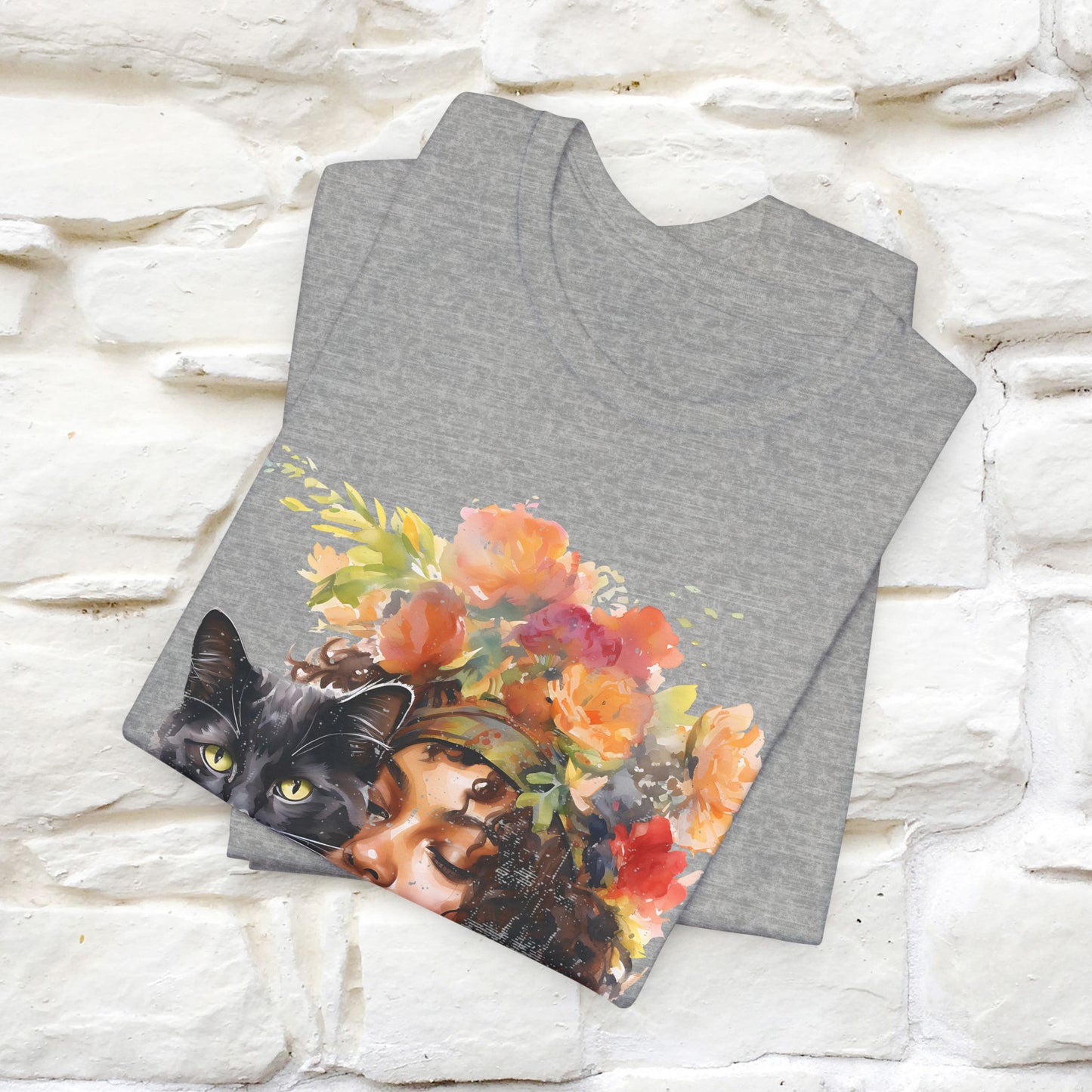 "The Black Cat and The Lady" T-Shirt for Women | 100% Cotton*