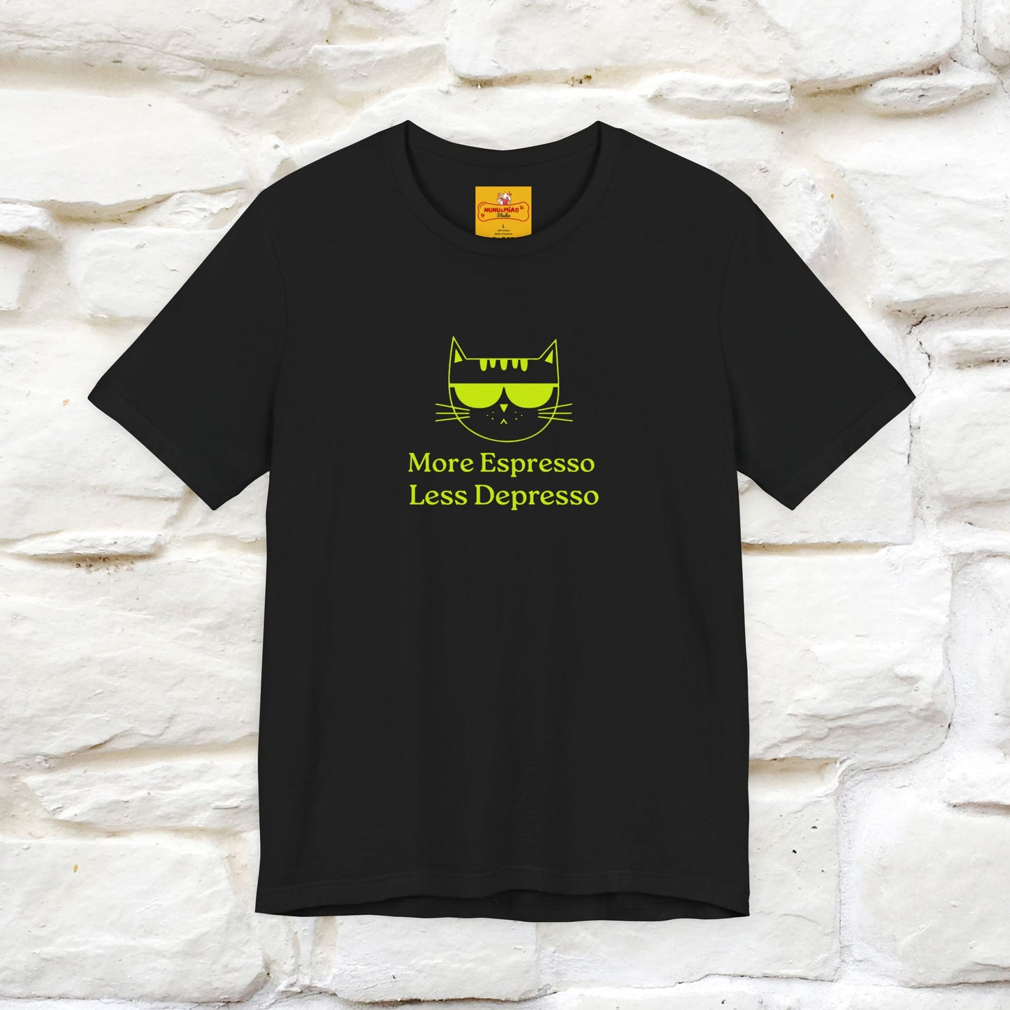 "More Espresso Less Depresso" |Cat T-Shirt | Nunu&Miao Studio