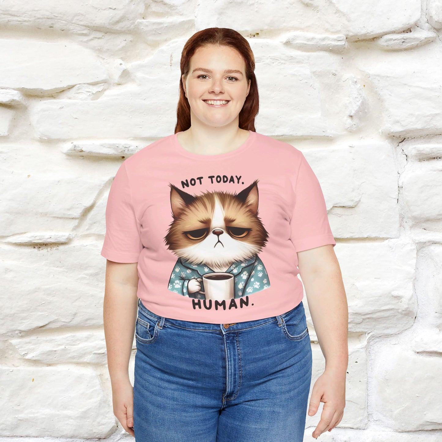 ''Not Today Human'' Cat  T-shirt for Women 100% Cotton* - Nunu&Miao Studio