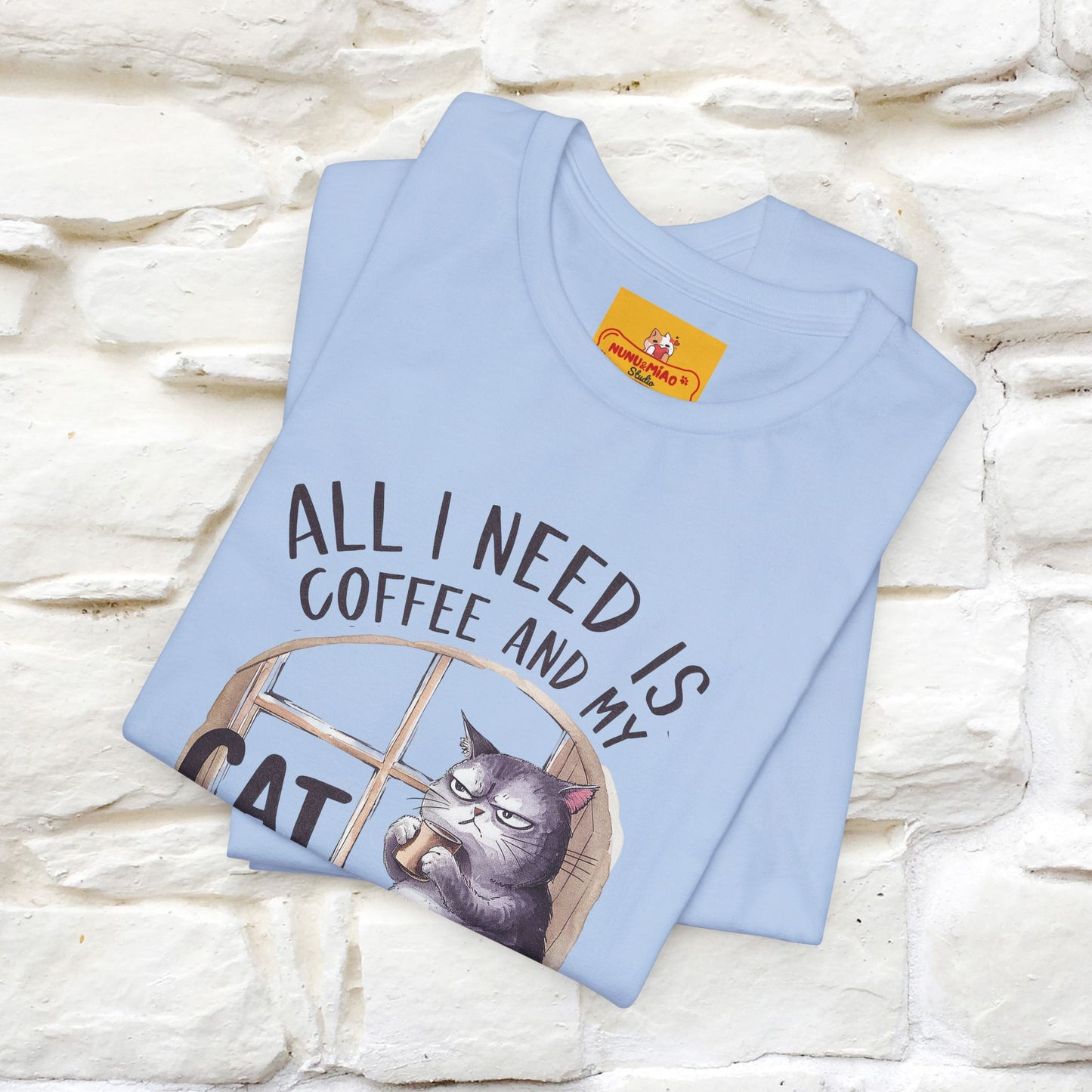 ''All I Need Is Coffee and My Cat, It's Too Peopley Outside''| Cat T-Shirt | Nunu&Miao Studio