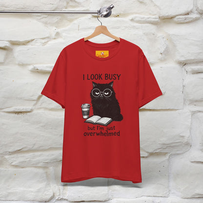 "I Look Busy But I'm Just Overwhelmed" |Cat T-Shirt | Nunu&Miao Studio