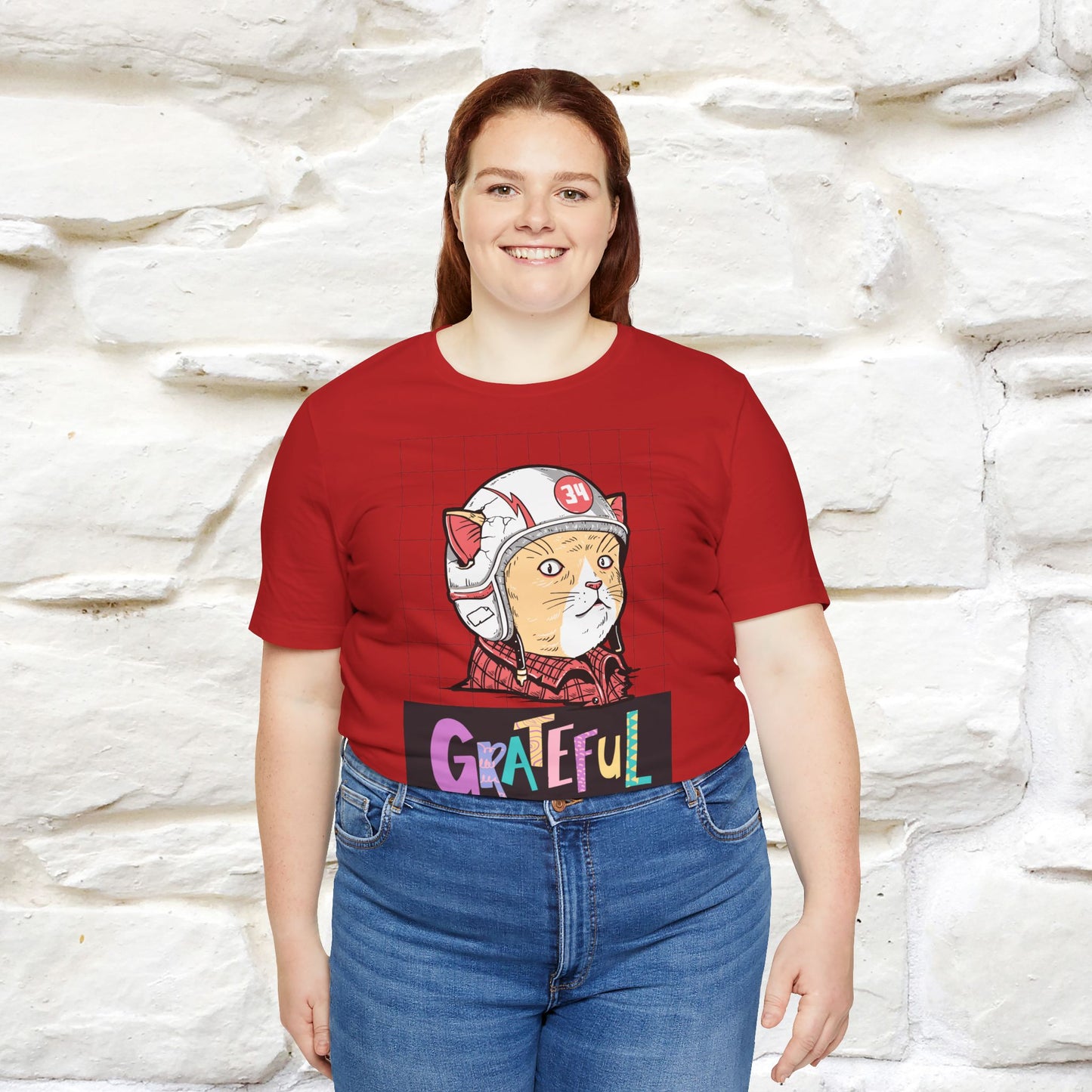 ''Grateful''  Cat T-shirt for Men and Women  100% Cotton*