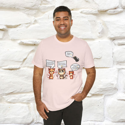 "Humans Are Way Ahead In The Evil Game! 😈😼" Cat  T-shirt |Nunu&Miao Studio