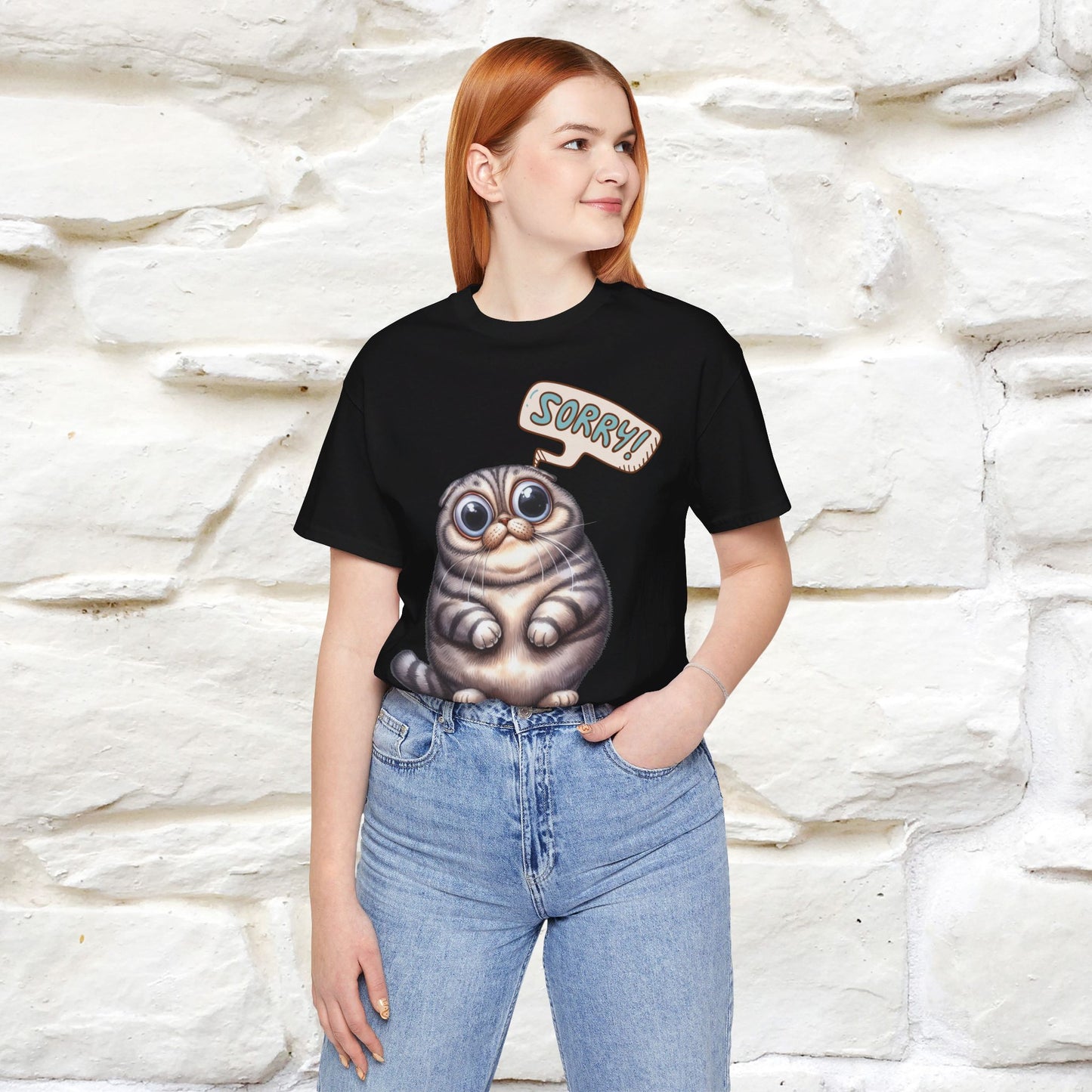 ''Sorry'' Cat T-shirt for Women 100% Cotton* - Nunu&Miao Studio