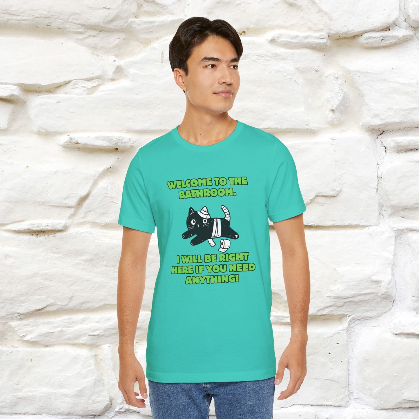 "Welcome To The Bathroom..."Funny  Cat T-shirt |Nunu&Miao Studio - Nunu&Miao Studio