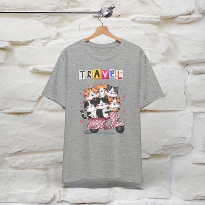 ''Travel'' Cat T-shirt for Women 100% Cotton* - Nunu&Miao Studio