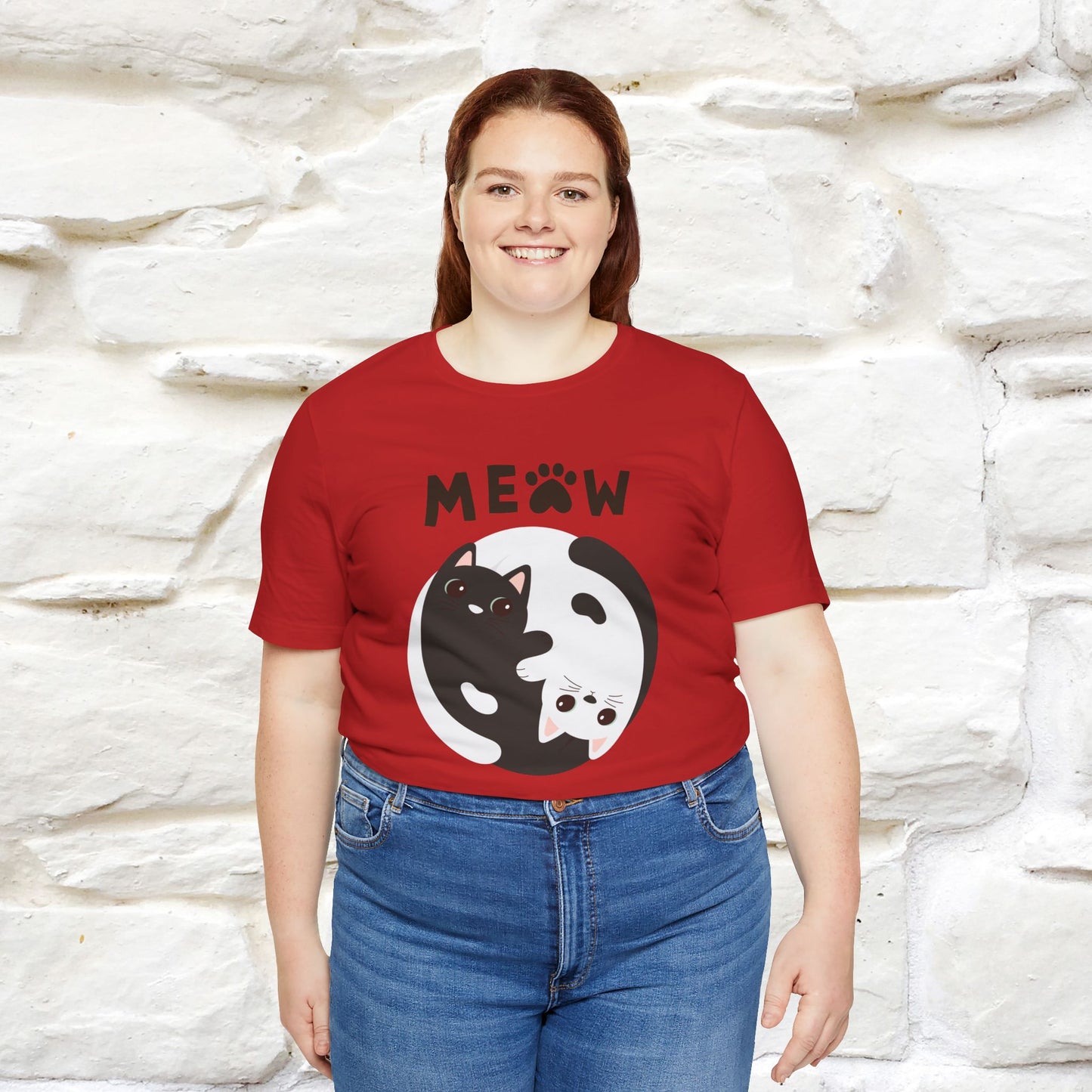 ''Ying Yang Meow''  Cat T-shirt for Men and Women  100% Cotton*