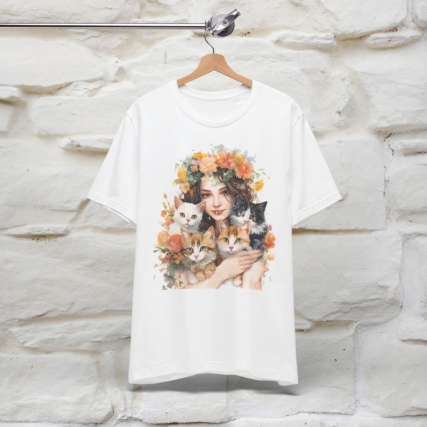 "Blossoming Love" T-shirt for Women 100% Cotton* - Nunu&Miao Studio