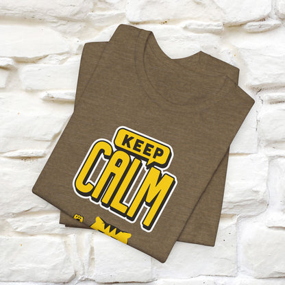 Keep Calm Cat T-Shirt for Men & Women | 100% Cotton* Relaxed Cat Lover Tee