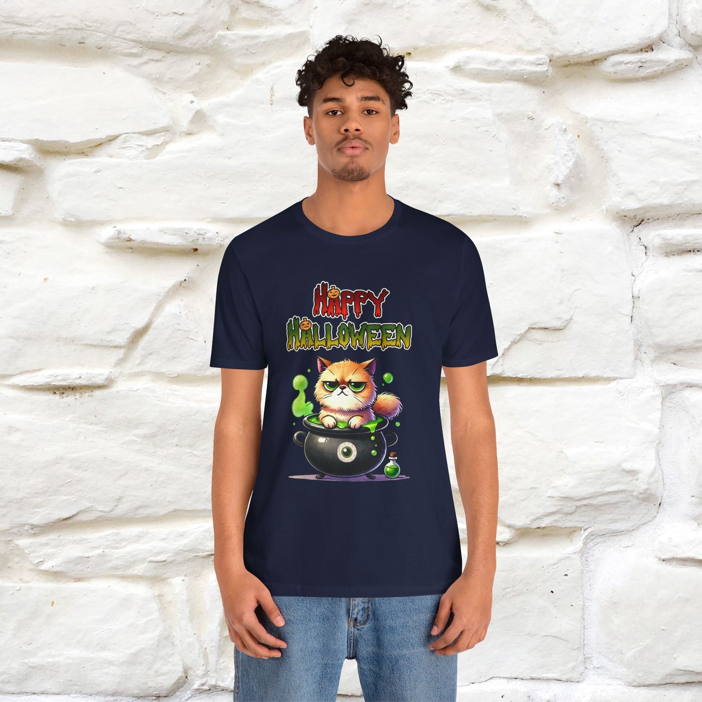 "Angry Cat Happy Halloween" Cat  T-shirt |Nunu&Miao Studio