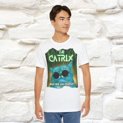 The Catrix: What Will You Choose? Cat T-Shirt for Men & Women | 100% Cotton* Matrix-Inspired Tee