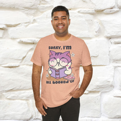 Funny Cat T-Shirt for Book Lovers – 100% Cotton* | Cute Cat Apparel for Men & Women | Gifts for Cat Lovers