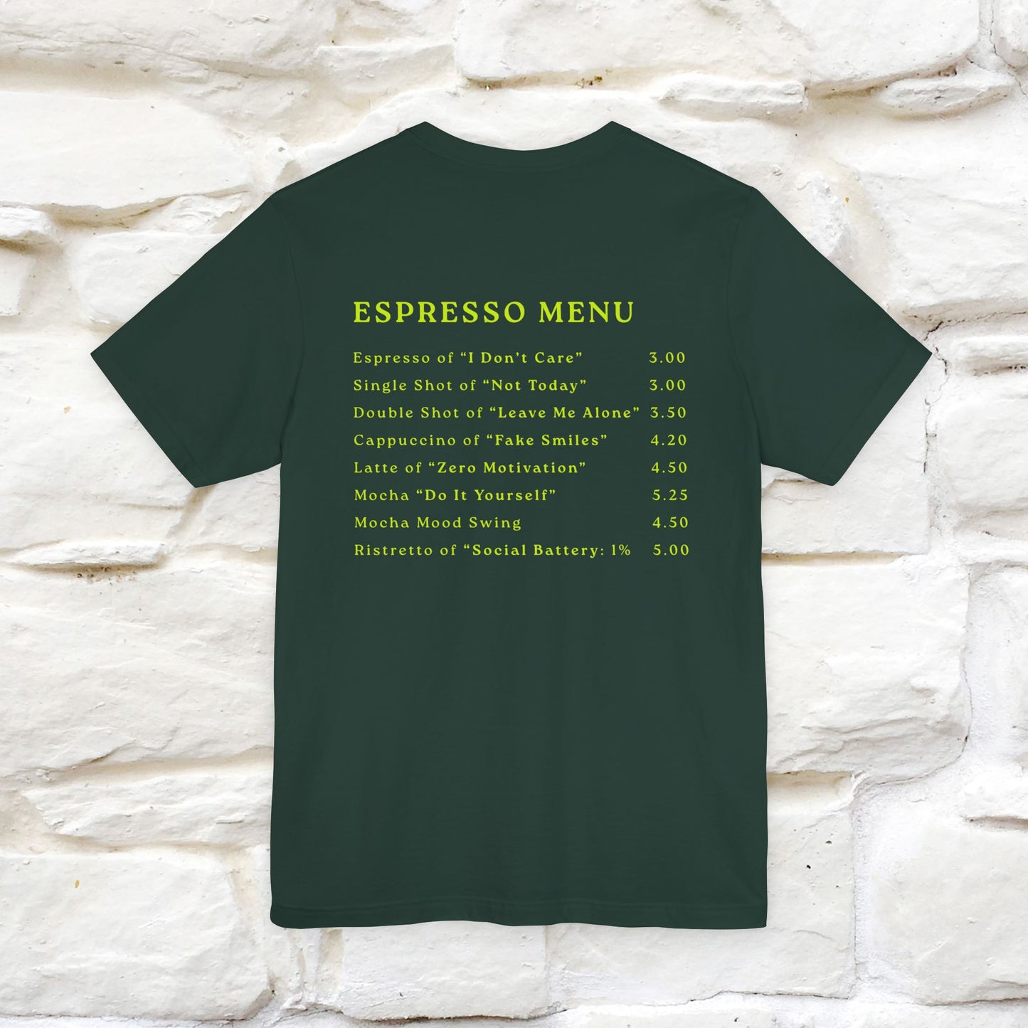 "More Espresso Less Depresso" |Cat T-Shirt | Nunu&Miao Studio
