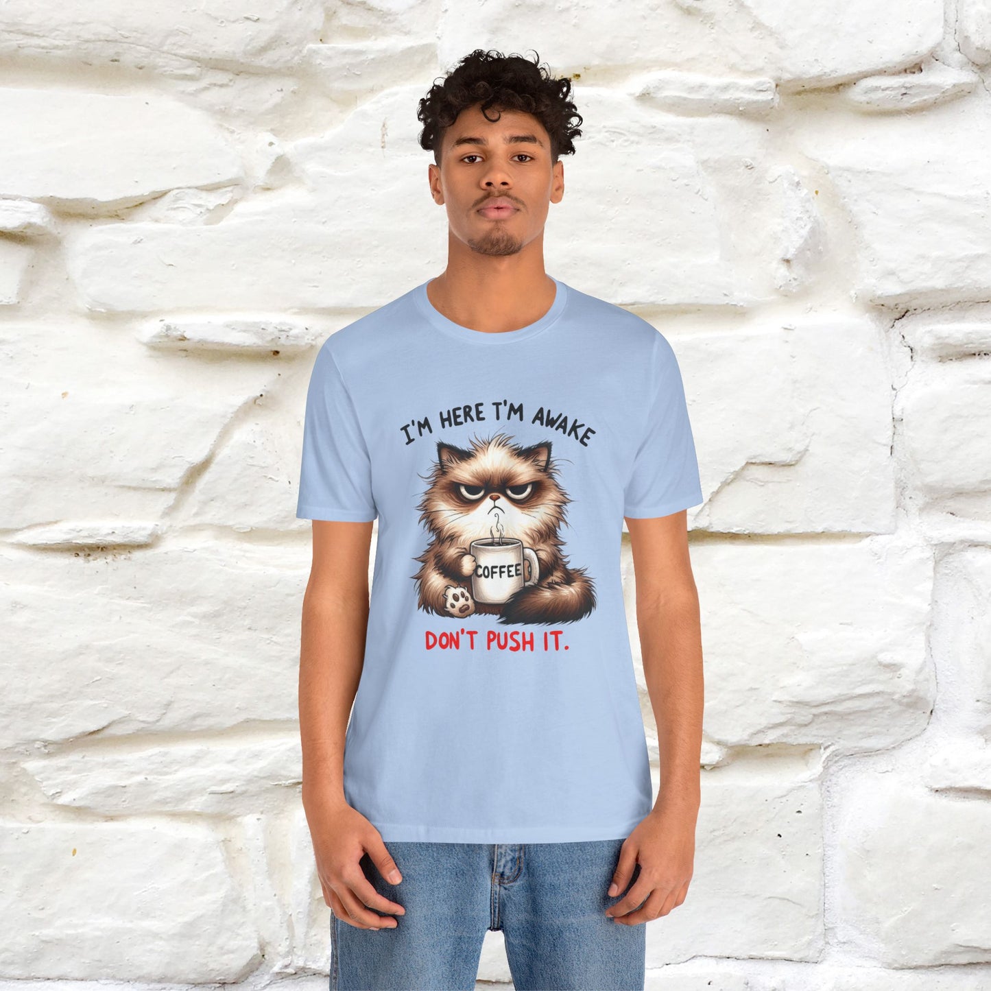 "I'am Here I'am Awake...Don't Push It" |Sarcastic Cat T-Shirt | Nunu&Miao Studio
