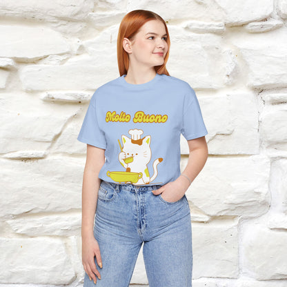 “Molto Buono Cat T-Shirt | Italian-Inspired Cat Shirt for Men & Women | 100% Cotton”