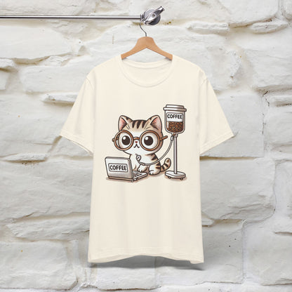 "Coffee Runs Through My Veins" Cat T-shirt for Men & Women | 100% Cotton* | Cat Lover Tee