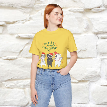 "Natal Magico" Cat T-shirt  |Nunu&Miao Studio - Nunu&Miao Studio