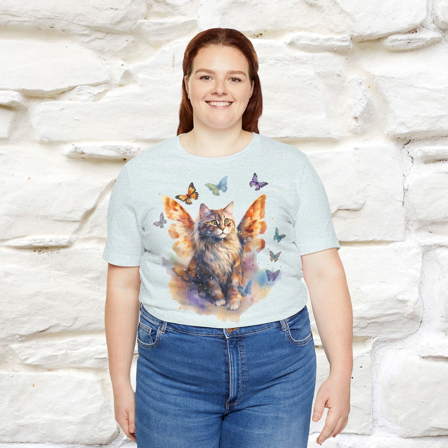 "Meow-velous Butterflies"  T-shirt for Women 100% Cotton* - Nunu&Miao Studio