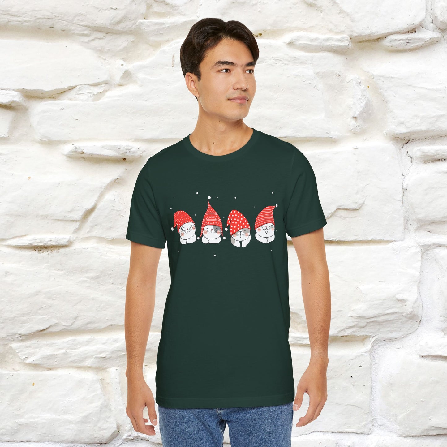 Christmas Cute Cats T-shirt for Men & Women | 100% Cotton* 🐾