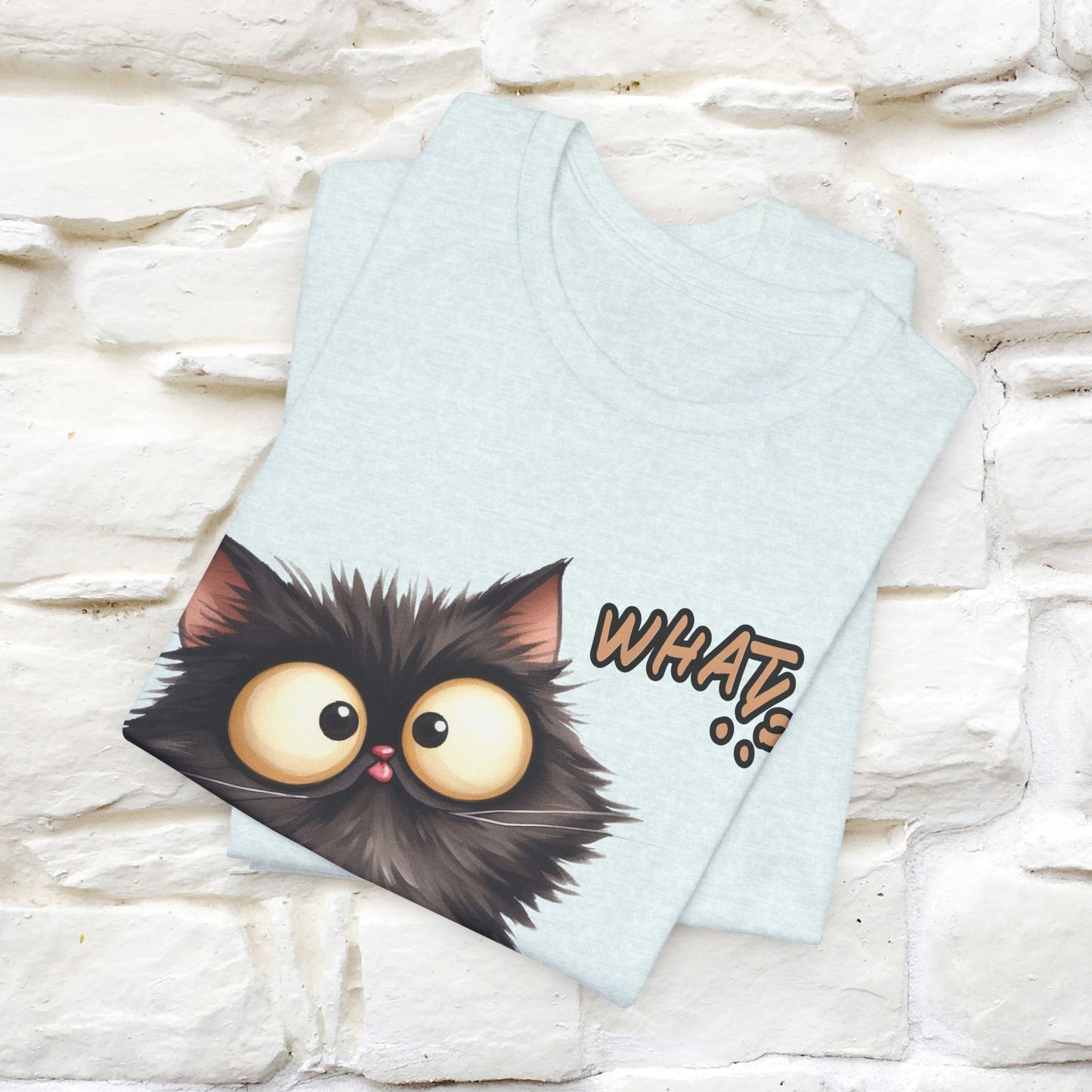 What? Cat T-Shirt for Men & Women | 100% Cotton* Funny & Stylish Tee