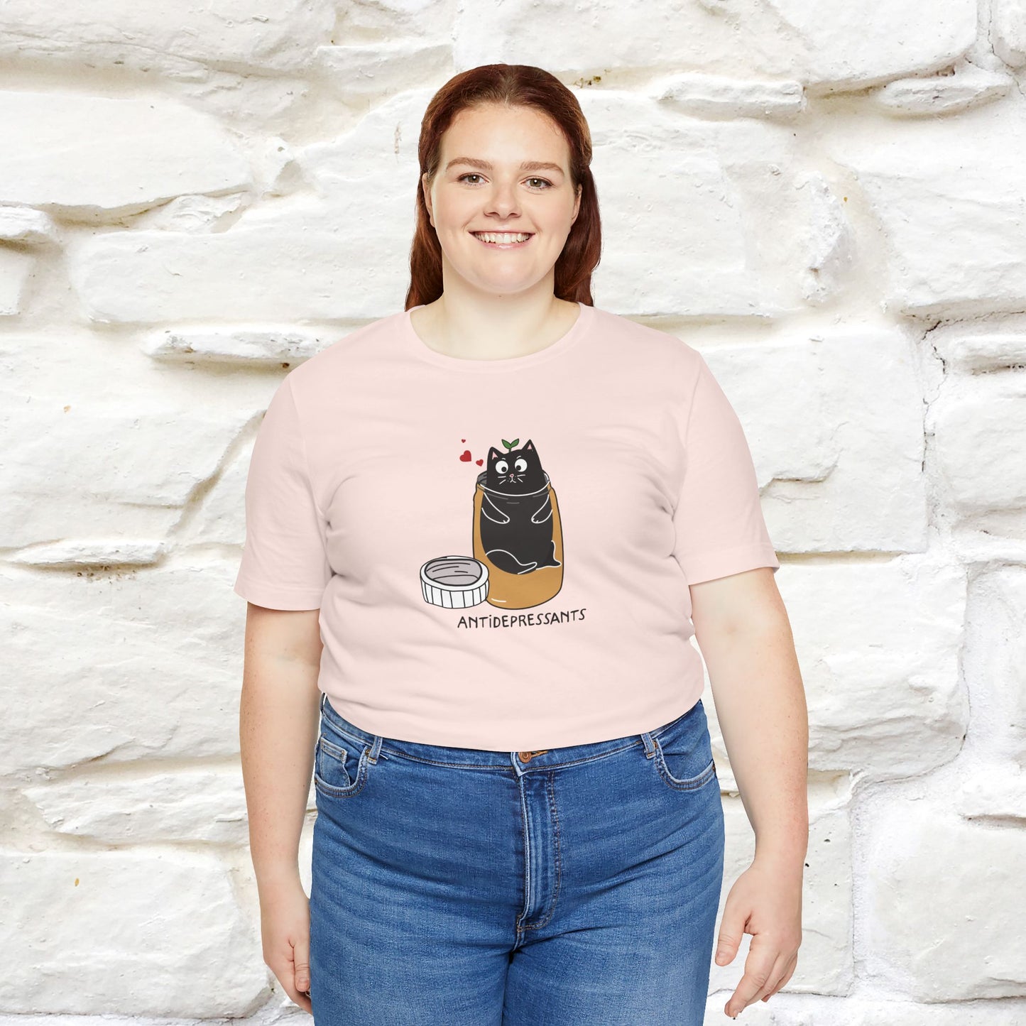 "Antidepressants" Cat T-Shirt | Front & Back Design | Nunu&Miao Studio
