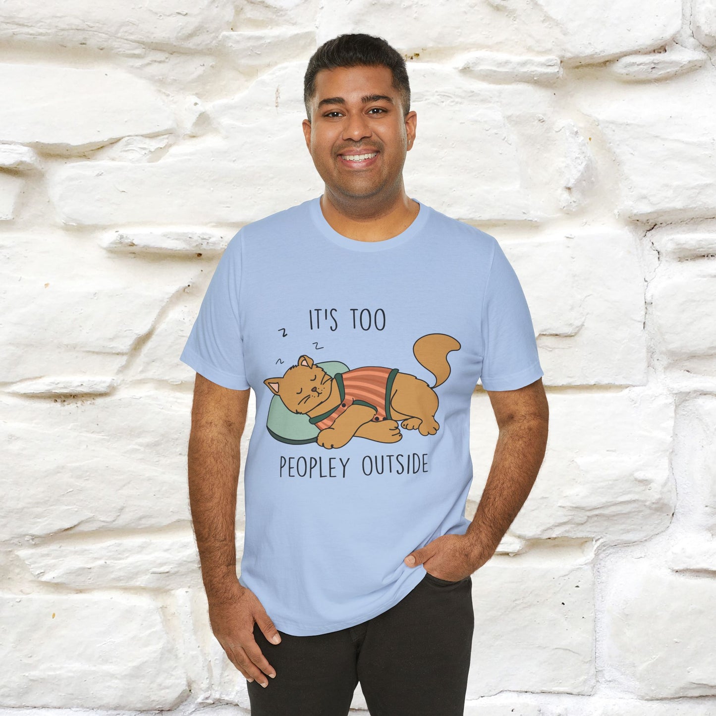 ''It’s Too Peopley Outside'' | Funny Cat T-Shirt | Nunu&Miao Studio