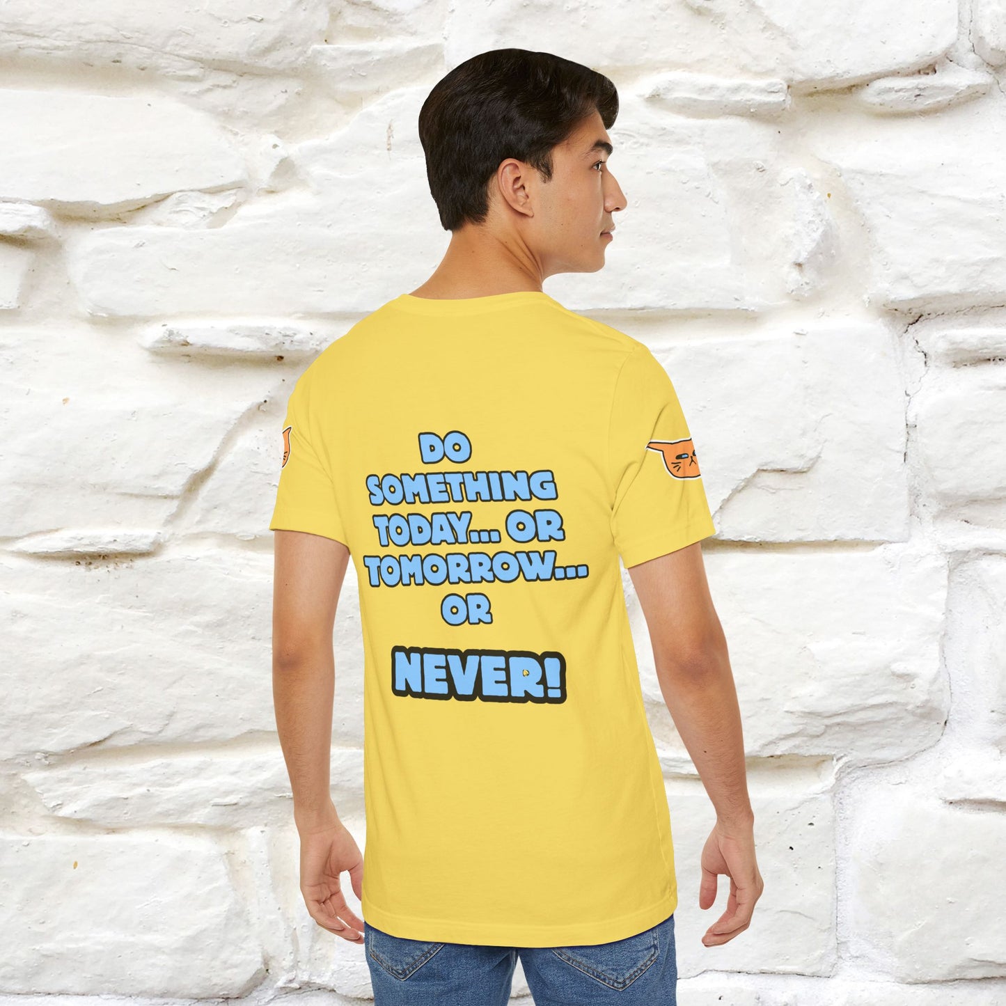 "Do something today… or tomorrow… or never." Cat T-Shirt| Front & Back Design | Nunu&Miao Studio