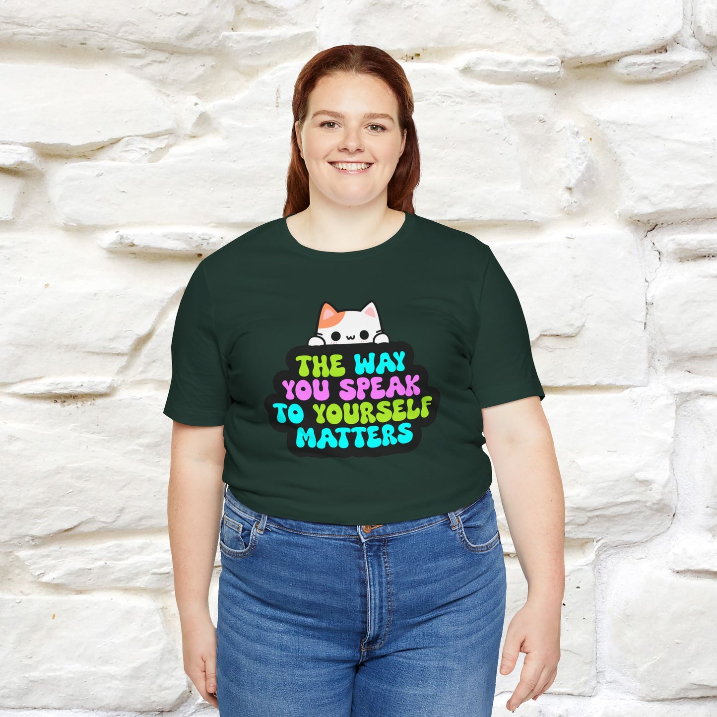 "Il modo in cui parli con te stesso è importante" T-shirt per uomo e donna | 100% cotone*