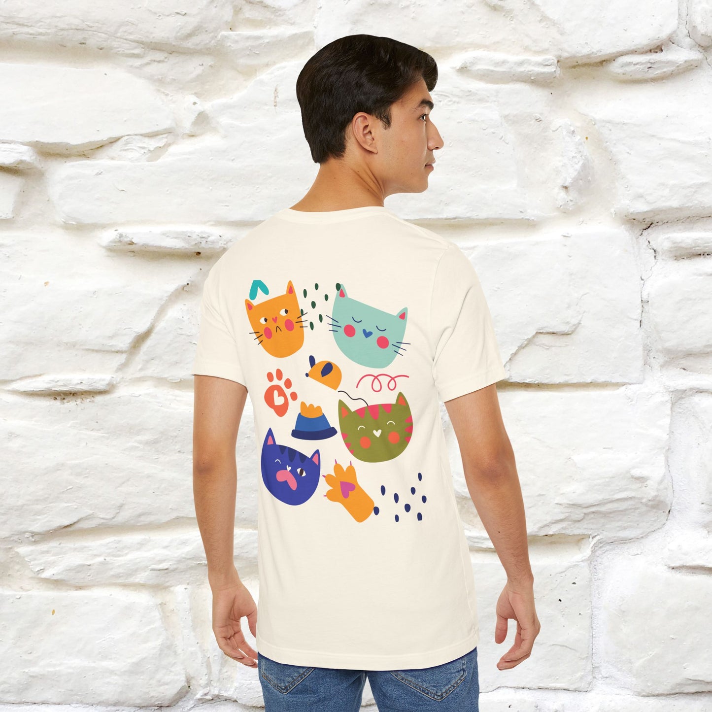 ''The Power Of Meow'' Cat T-Shirt Front and Back Design | Nunu&Miao Studio