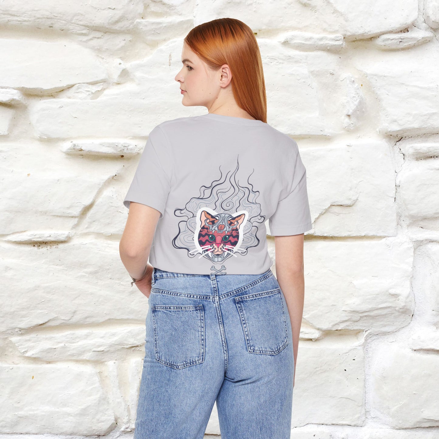 ''Air Fire Cat'' | Cat T-Shirt Front and Back Design | Nunu&Miao Studio